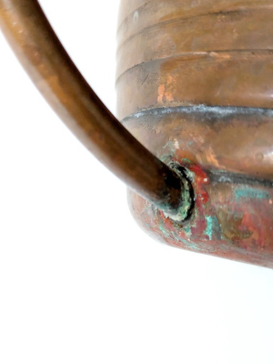 Image 1 of Midcentury Decorative Copper Watering Can | Sculptural Farmhouse Decor