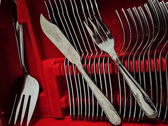 Image 1 of Set di posate Ascinox da 124 pezzi a 2 cassetti