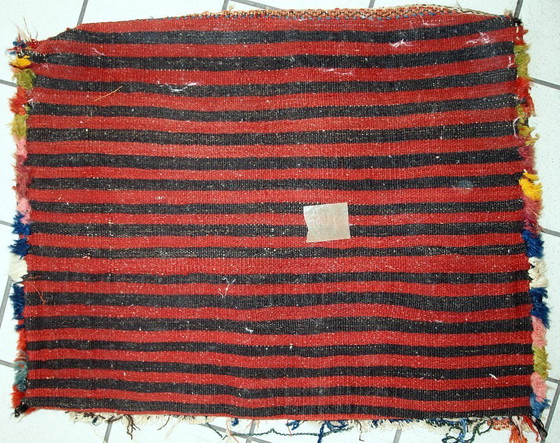 Image 1 of Handmade antique collectible Persian Kurdish bag 1.8' x 2.4' (56cm x 73cm) 1880s - 1C451