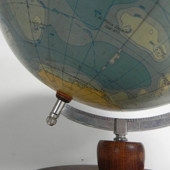 Image 1 of Rath Globe Made of Papier-Mache on Wooden Base, 1960s