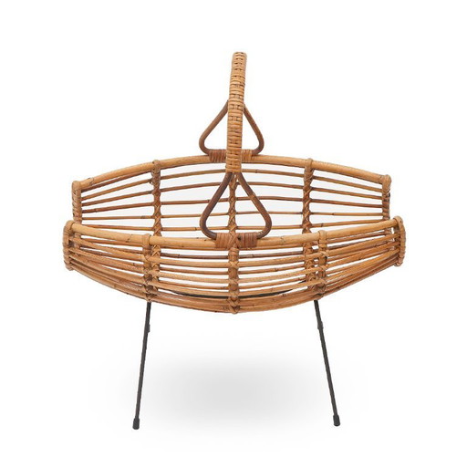 Portariviste in rattan, anni '50