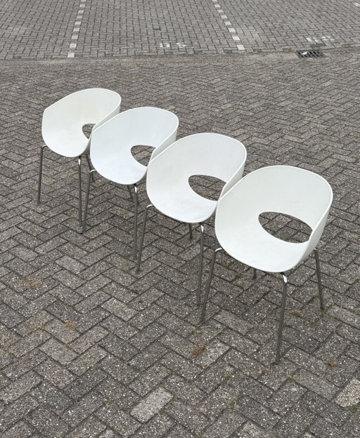 4x Orbit Large Stoelen Sintesi – eetkamerstoelen, Plastic, Aluminium
