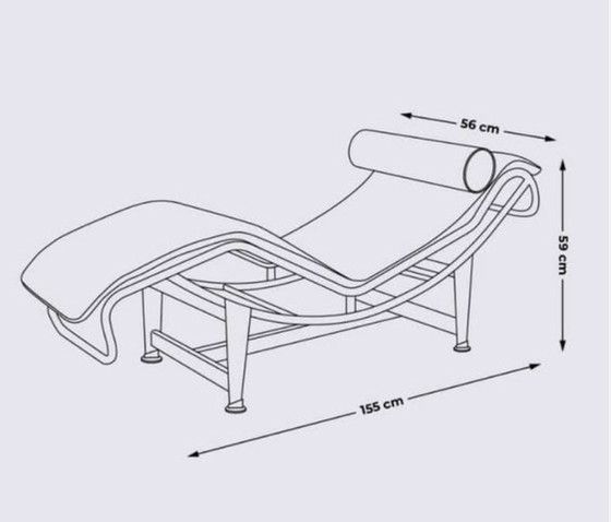 Image 1 of Chaise longue type LC