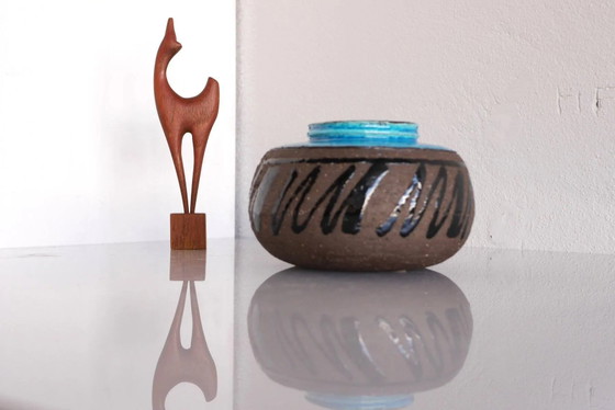 Image 1 of Mid-century modern studio art ceramic vase by Inger Persson for Rörstrand, Sweden, 1970s
