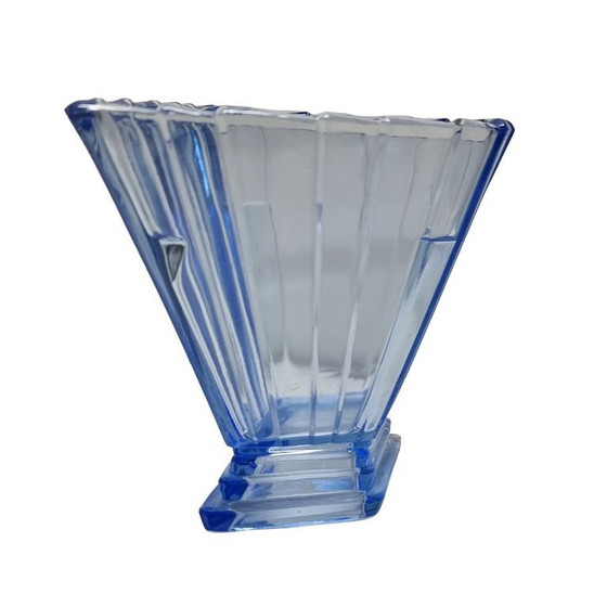 Image 1 of Bagley Wyndham blue Art Deco vase
