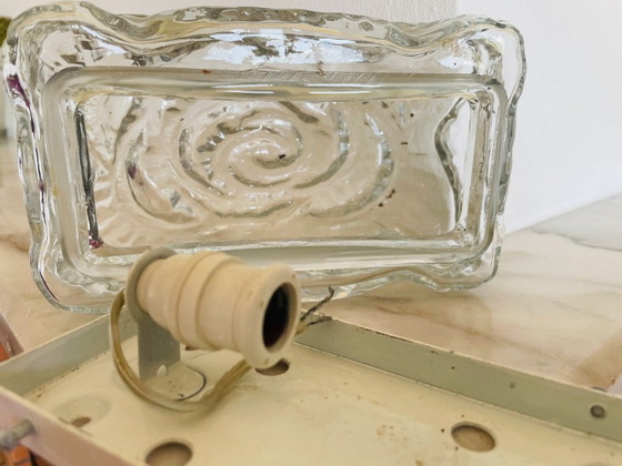 Image 1 of Lampada da incasso a soffitto o a parete in vetro rettangolare