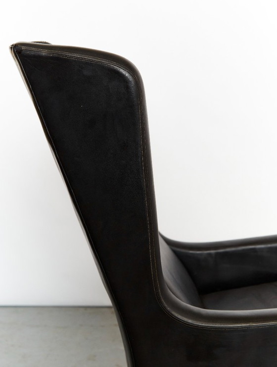 Image 1 of Sedia e poggiapiedi wingback vintage di Rudolf Glatzel per Kill International, 1960