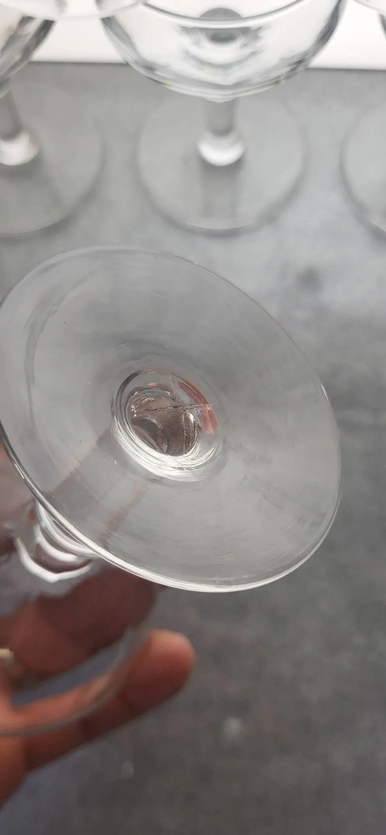 6 19th century wine glasses – Glass & Decanter, Crystal (photo 5 of 6)