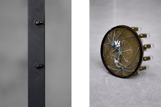 Image 1 of Vintage Atomic Mid-Century German Modern Brass Ceiling Lamp or Wall Sconce for 19 Bulbs from Cosack Leuchten, 1960s