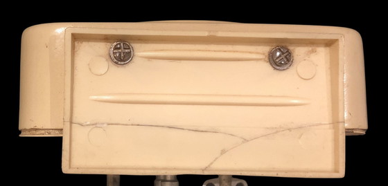 Image 1 of Sveglia vintage JANTAR URSS – Quadrante rosso – Anni '60 – Funzionante