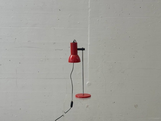 Image 1 of Lampada da tavolo di design rossa in metallo, anni '70