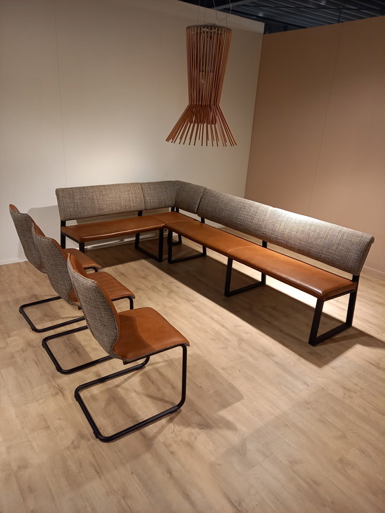 Image 1 of Bree's New World Solution dining bench with dining chair (set of 3)