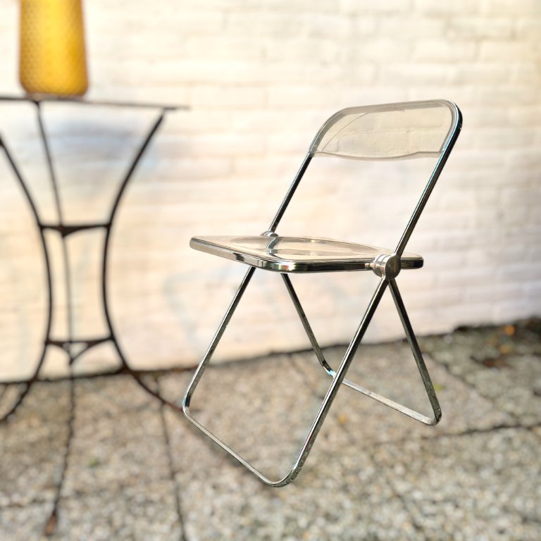Anonima Castelli, Plia Folding Chairs By Giancarlo Piretti Set Of