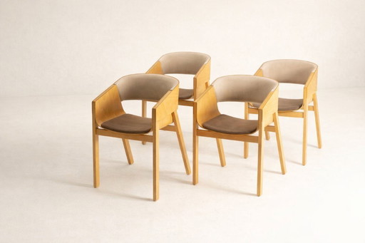 Juego de 4 sillones Merano, Alex Gufler, década de 2010, República Checa