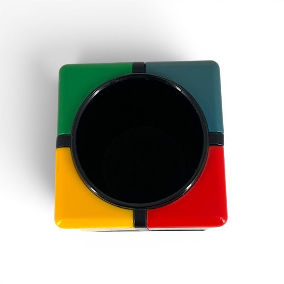 Image 1 of Porte-stylo vintage Tino TT Design – Style Memphis / Objet de design postmoderne des années 1980