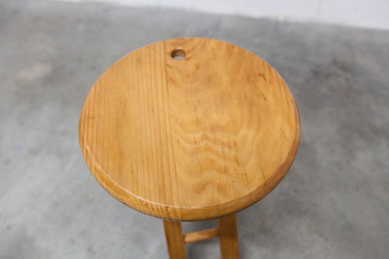 Image 1 of Folding stool by Roger Tallon in pine, 1960