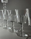 Val Saint Lambert “Service Esneux” Set of 6 Hand-Cut Crystal Glasses - Art Deco