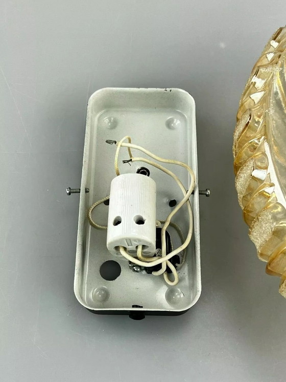 Image 1 of Lámpara de pared de los años 60 y 70, diseño de la era espacial de cristal.