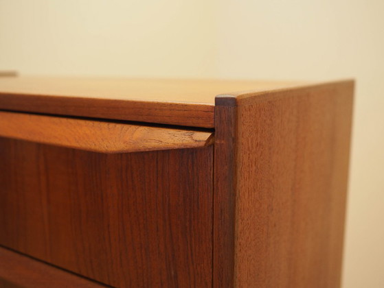 Image 1 of Kommode aus Teakholz, dänisches Design, 1970er Jahre, hergestellt in Dänemark