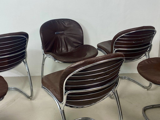 Lot de six chaises “Sabrina” – Gastone Rinaldi pour Rima Italie