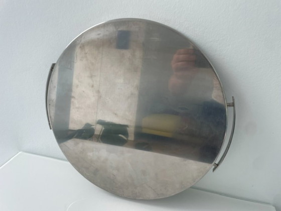 Image 1 of Minimalistisch RVS dienblad met handgrepen – design