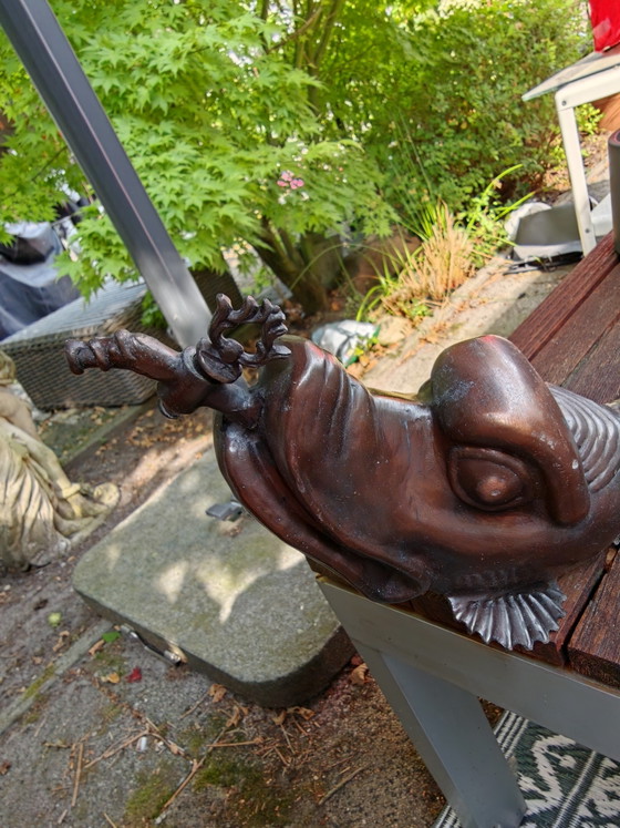 Fuente antigua con delfines y dragones en cobre y bronce, Francia. – Objetos decorativos, Bronze (photo 5 of 8)