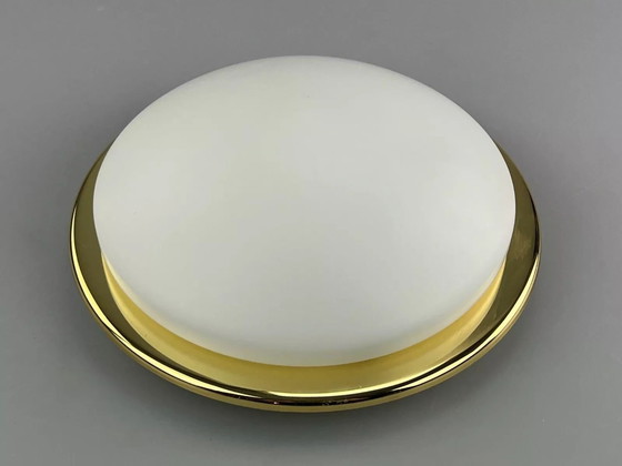 Image 1 of 60s 70s Hustadt lights Plafoniere ceiling lamp glass space age design