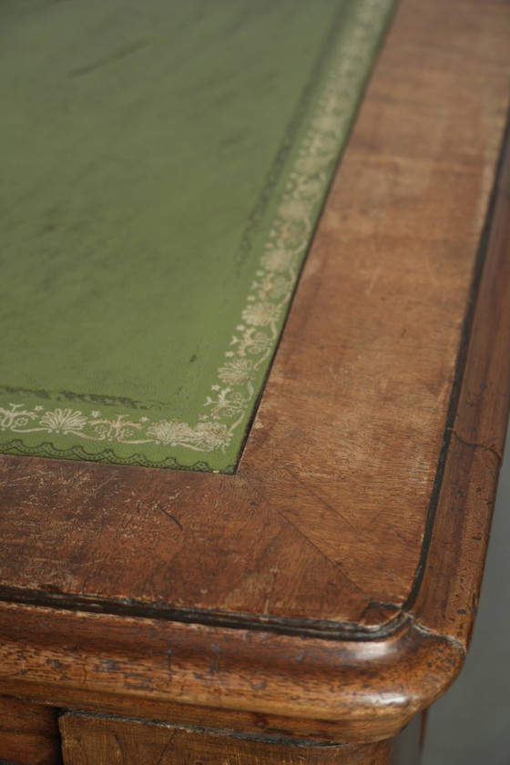 Image 1 of Escritorio/mesa auxiliar inglés antiguo original con ruedas del siglo XIX.