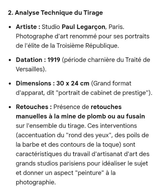 Image 1 of Portretfoto van Ferdinand Larnaude uit de studio's van Paul le Garçon, Parijs, 1919