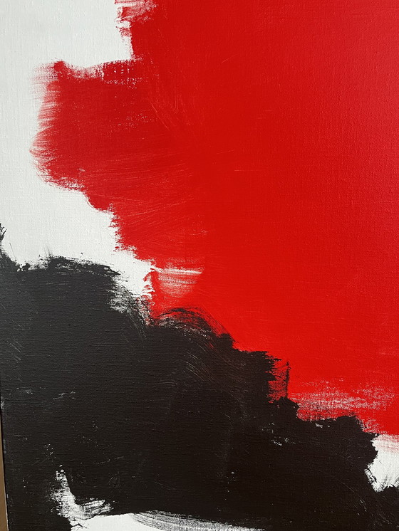 Image 1 of Gilles van Oosten - acryl abstract schilderij - gesigneerd 