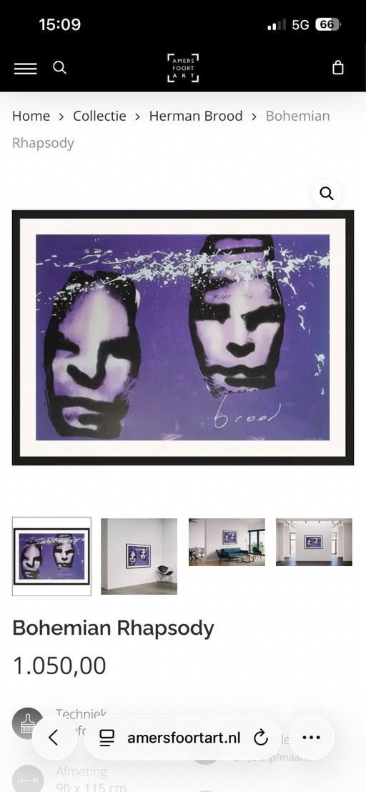 Herman Brood Serigrafía Bohemian Rapsody – lithos zeefdrukken, Other
