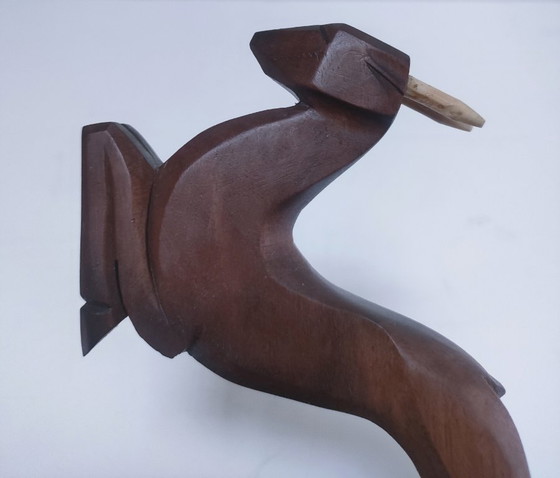 Image 1 of paire serre-livres chamois stylisés vintage