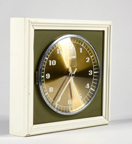 Orologio incorniciato Veglia Vintage 1970, Bianco, Verde e Oro – Legno, Metallo (photo 5 of 8)