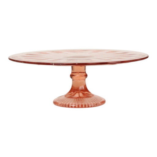 Roze Art Deco Taartschotel Gebak Schaal Depression Glass – tafelaccessoires (photo 2 of 13)