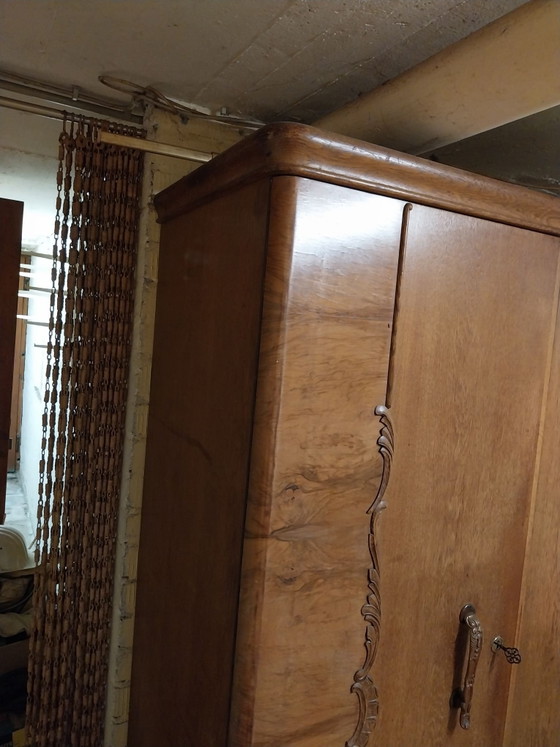 Armadio vintage di metà secolo, Rovere massiccio ca. 1940 – Legno (photo 8 of 8)