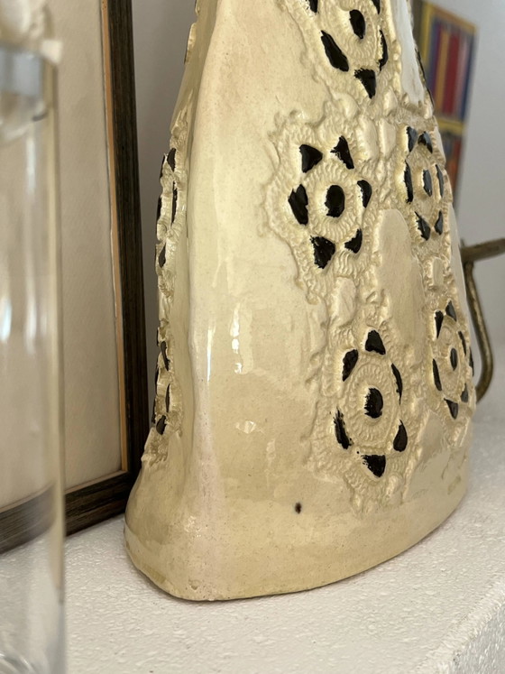 Vase en céramique fait main signé - vintage 20e siècle – Porcelaine (photo 5 of 9)