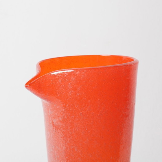 Orange Glass Carafe / Vintage Italian Pitcher / Serafino Zani / 2000s – Glass & Decanter (photo 10 of 10)