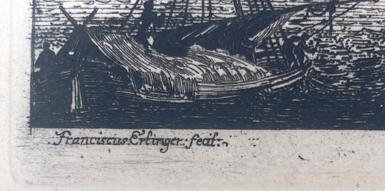 Rare engraving from 1668-1671: St Bernard's Abbey Hemiksem, Belgium – Lithographs & prints, Paper (photo 3 of 5)