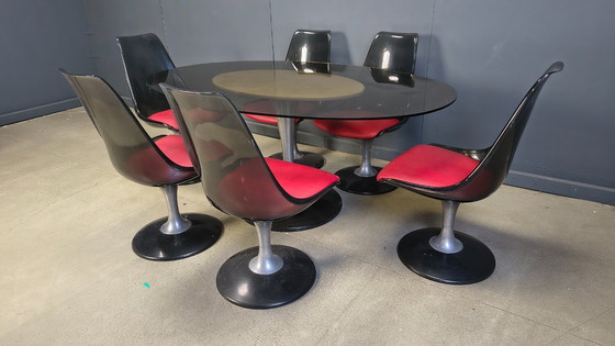 Image 1 of Juego de comedor de estilo futurista de Chromcraft, década de 1970.