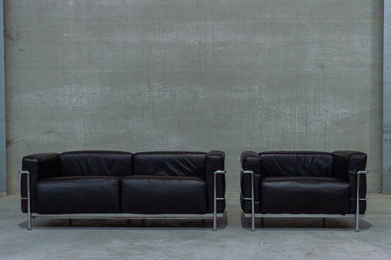 Image 1 of Vintage 1980s Cassina Lc3 2 seater