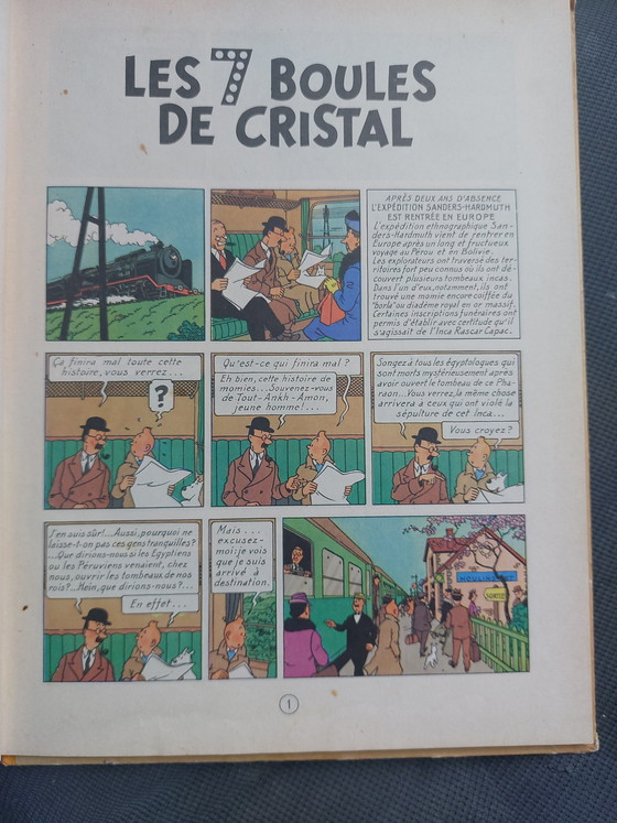 Image 1 of Tintin - Hergé - lesson 7 boules de cristal 