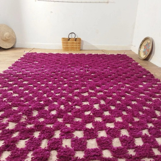 Image 1 of Berberteppich Rosa Moderner Stil – Handgewebte Wolle (276×200 cm)
