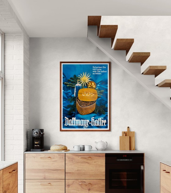 Image 1 of Originele vintage Dallmayr-Kaffee Poster | 1970s | Duitse koffie reclameplaat | 119 x 84cm (A0)