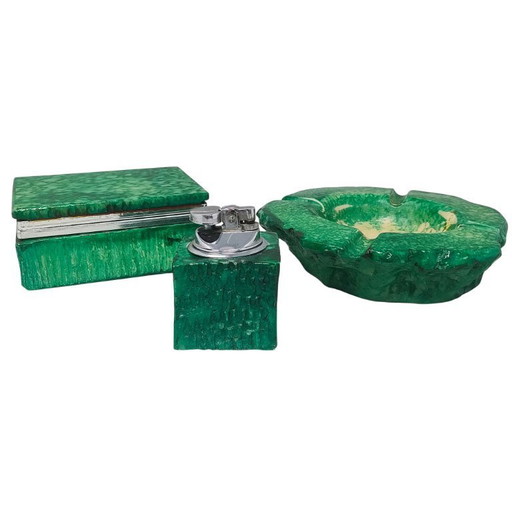 Alabaster-Raucherset aus den 1960er Jahren von Romano Bianchi, handgefertigt