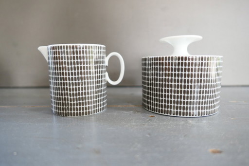 Vintage Thomas 700 Medallón Onyx set leche y azúcar