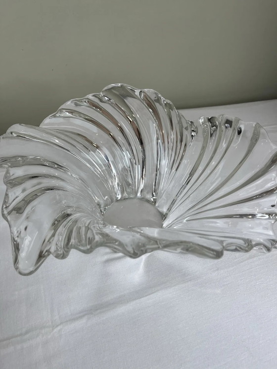 Skulpturale Schale organisches Design, Schalen, Kristall, Glas, Transparent (Foto 3 von 13)