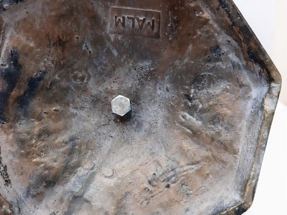 Image 1 of Vintage bronze double candle holder