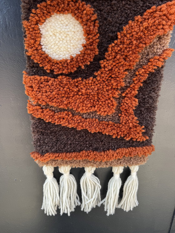 Image 1 of Boho wollen wandtapijt uit de jaren 70