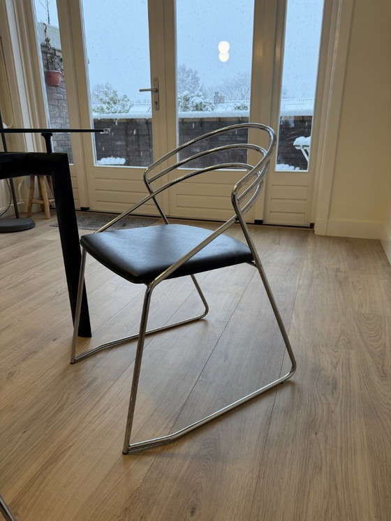 Image 1 of Vintage italiaans design: Cassina look eettafel (en stoelen)