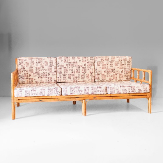 1x 1970s Italian Bamboo And Rattan Sofa, Vivai Del Sud Style, Riviera Modern – 3-5 seaters, Wicker (photo 4 of 17)